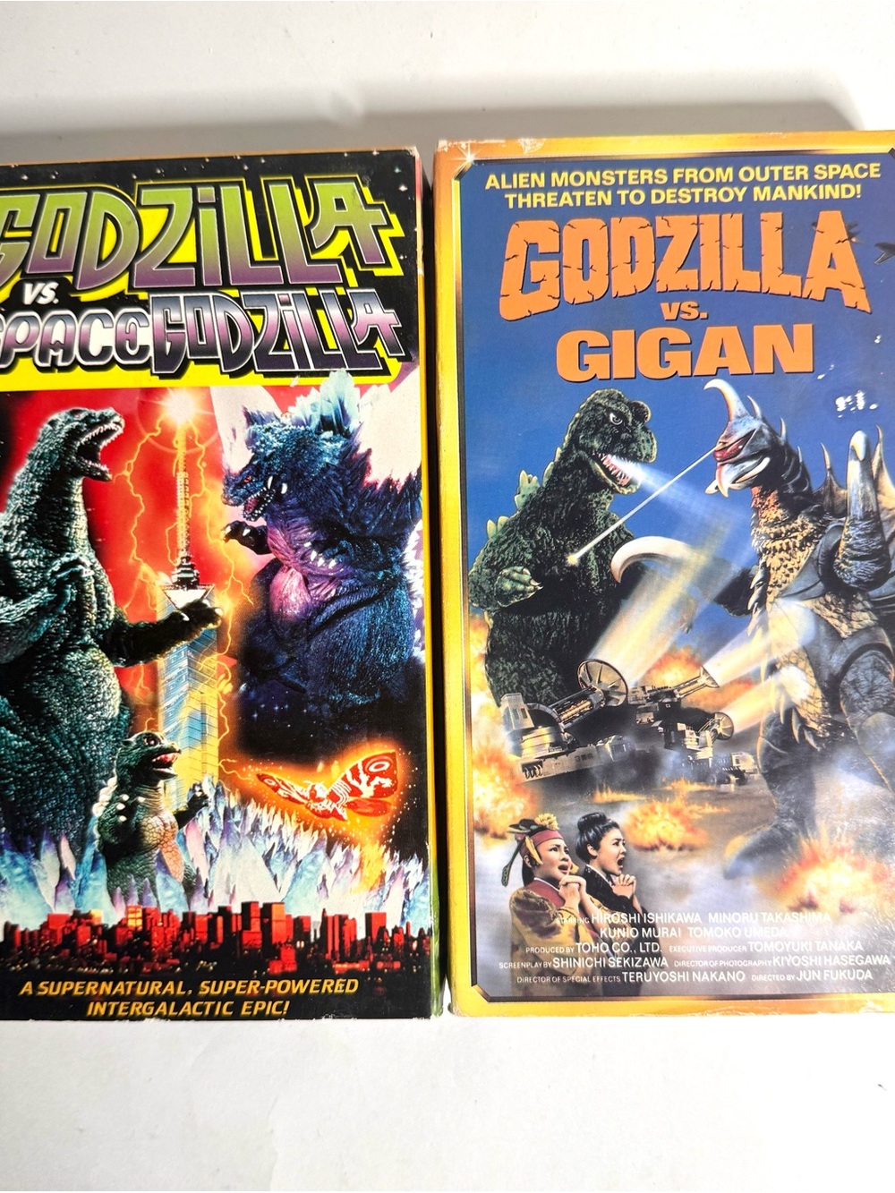 Godzilla vs. Gigan and Godzilla vs. Space Godzilla VHS Lot Collectible